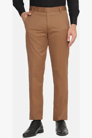 Tahvo Men Brown Solid Comfort Trousers