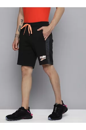 PUMA Men Black& White Printed T7 BTL Sports Shorts