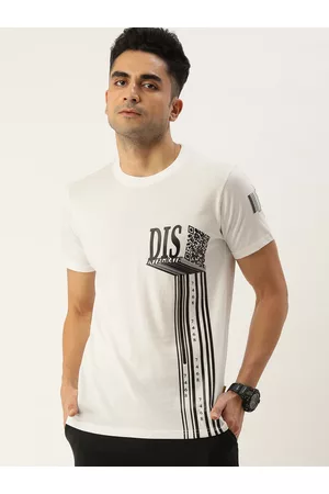Forever 21 Men White Typography Printed T-shirt