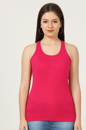 Fleximaa Women Solid Pure Cotton Tank Top