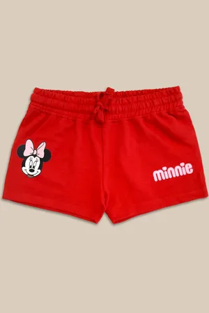 Kidsville Girls Humour and Comic Printed Minnie Mouse Shorts