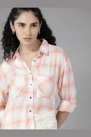Roadster women's checkered casual shirt sales