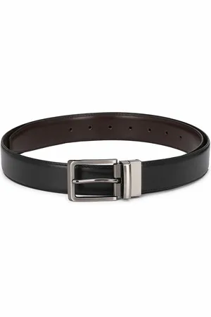thickskin Men Black Textured Formal Belt