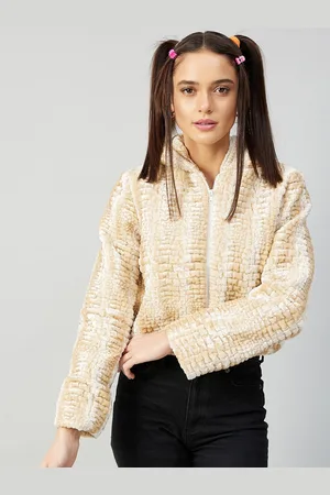 ATHENA Women White Crop Tailored Jacket