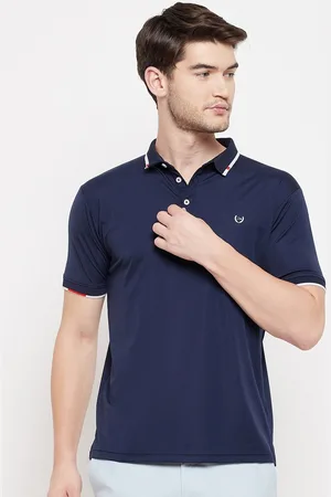 Duke Men Blue Polo Collar T-shirt