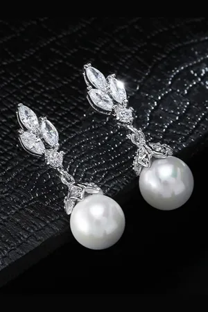 EL REGALO Silver-Toned Circular Drop Earrings