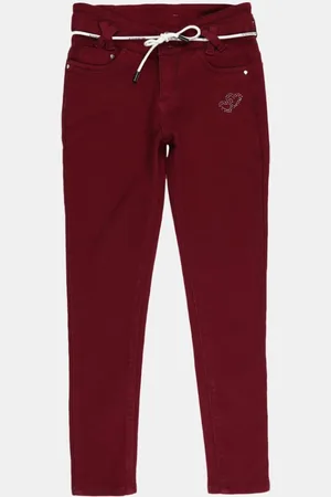 V-Mart Girls Red Classic Slim Fit Jeans