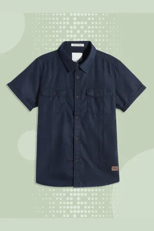 Roadster Boys Blue Solid Casual Shirt