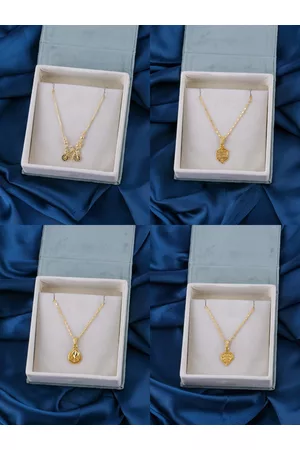 Brandsoon Set Of 4 Gold-Plated Brass Feather Chains