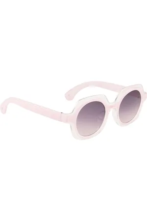 YK Unisex Kids Purple Lens & Pink Round Sunglasses with UV Protected Lens