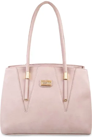 Metro Peach-Coloured Structured Shoulder Bag