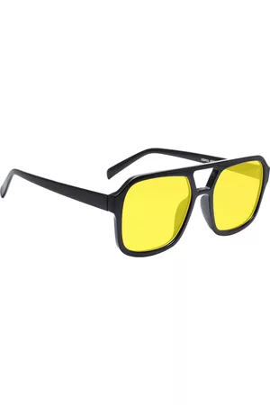 Peter Jones Eyewear Unisex Black UV Protected Square Sunglasses 98062Y