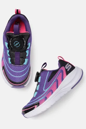 Skechers Girls Purple Textured Ultra Groove Swirly Fun Regular Sneakers