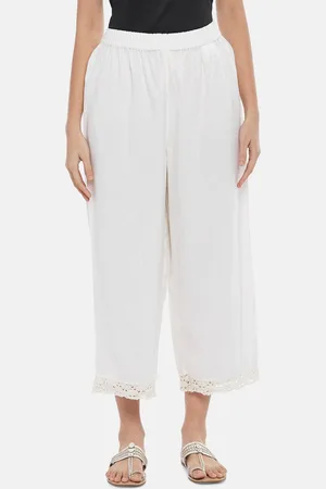 Pantaloons Women Off White Culottes Trousers