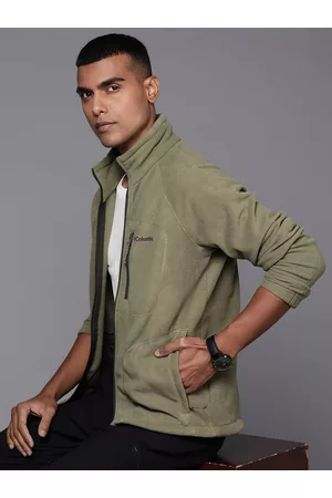 Columbia Men Olive Green Outdoor Omni Heat Infinity Sporty Jacket