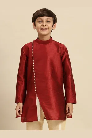 Sanwara Boys Red Thread Work Kurta