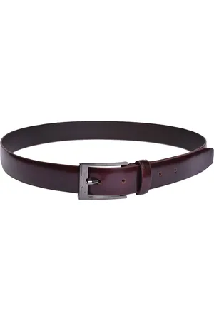 BELWABA Men Burgundy Belts
