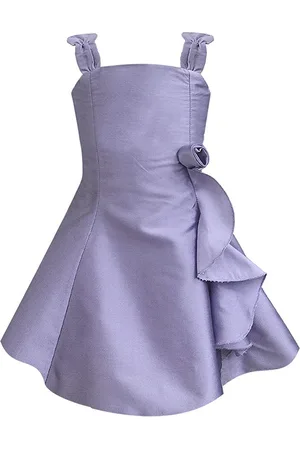 A.T.U.N. A T U N Girls Lavender Party Dress with Bow Detail