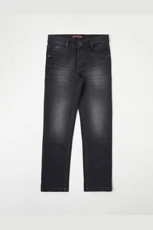 Crimsoune Club Boys Grey Slim Fit Light Fade Stretchable Jeans