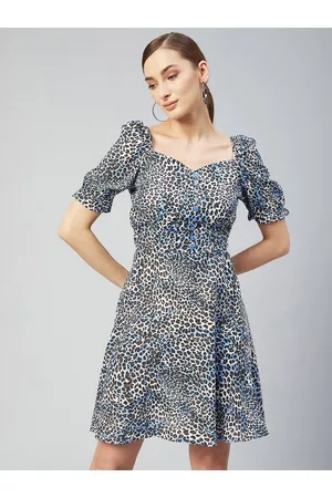 marie claire Women Blue Floral Printed Dress