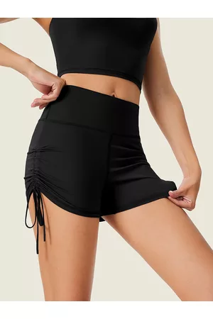JC Collection Women Slim Fit High-Rise Antimicrobial Training or Gym Sports Shorts