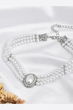 Joker & Witch Women White Necklace and Chains