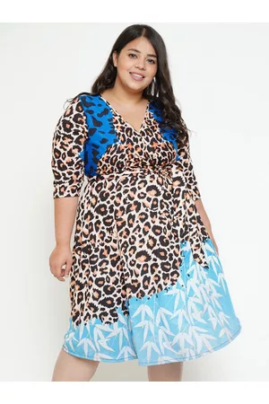 Buy AMYDUS Women's Plus Size Raabta Indian Ethnic Print Mustard Long Dress  with Side Slit at