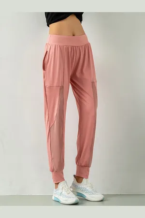 JC Collection Women Pink Solid Sports Joggers