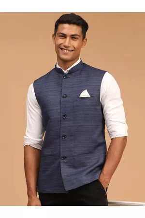 Vastramay Men Textured Nehru Jacket