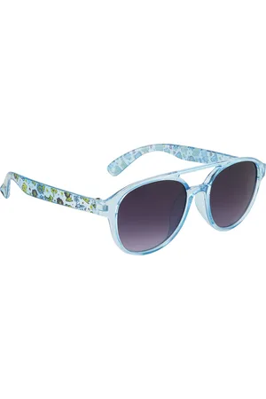 YK Unisex Kids Grey Lens & Blue Wayfarer Sunglasses with UV Protected Lens -J7603