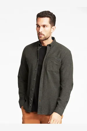 Lindbergh Men Regular Fit Olive Green Relaxed Casual Shirt