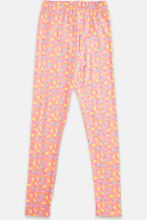 Pantaloons Girls Peach Printed Leggings