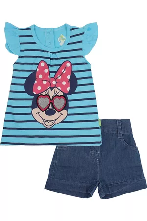 BodyCare Girls Blue Minnie & Friends Printed Top with Shorts