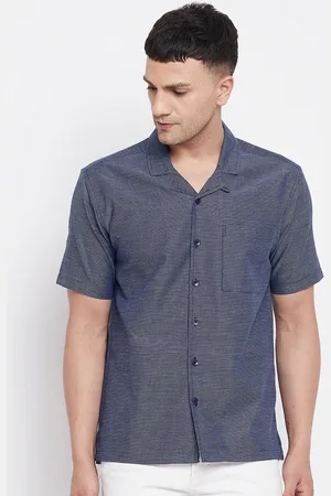 Even Men Blue Slim Fit Casual Shirt