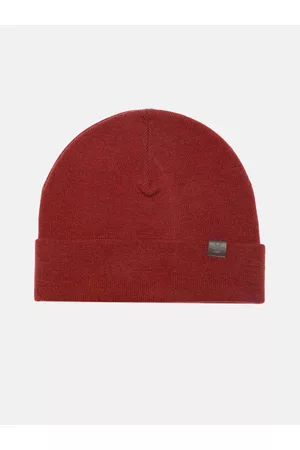 WROGN Unisex Rust-Coloured Solid Acrylic Beanie
