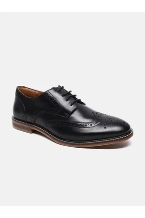 Arrow Men Black Solid Leather Formal Brogues