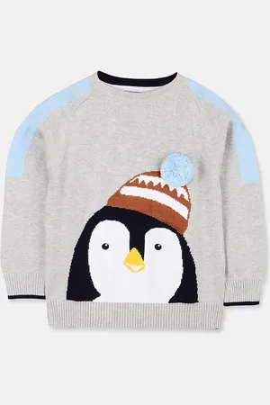 Cherry Crumble Kids Grey & Black Printed Pullover