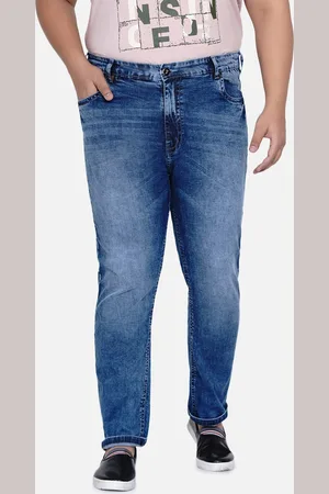 John Pride Plus Size Men Blue Heavy Fade Stretchable Jeans