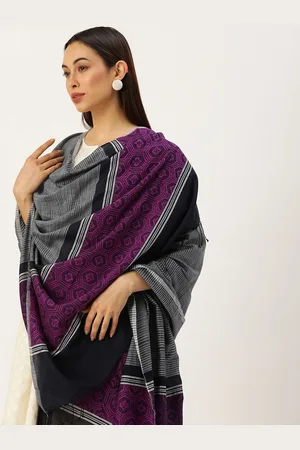 ArtEastri Grey & Pink Printed Pure Cotton Dupatta