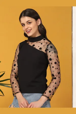 BuyNewTrend Black Lace Top