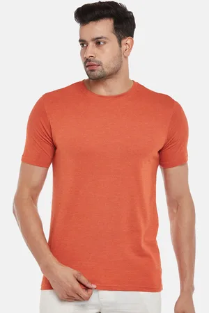 Pantaloons Men Rust Outdoor T-shirt