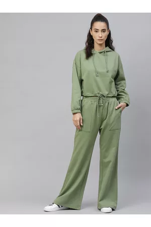 Laabha Women Green Solid Tracksuit