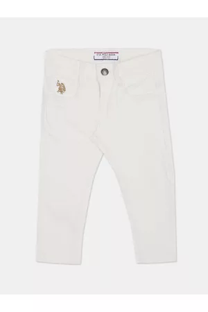 U.S. Polo Assn. U S Polo Assn Boys White Slim Fit Jeans