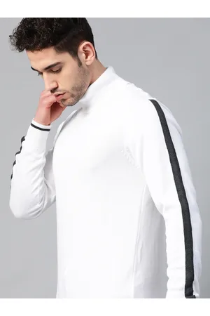 WROGN Men White Solid Pullover Sweater