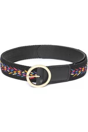 Berrylush Women Multicoloured Braided Slim Belt