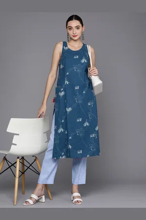 Fabindia FabBasic Women Floral Printed Pure Cotton Kurta