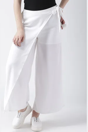 DODO & MOA Women White Relaxed Trousers