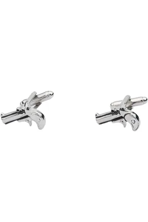 The Tie Hub Men Silver-Toned Quirky Cufflink