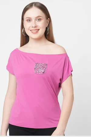 MISH Women Pink Extended Sleeves T-shirt