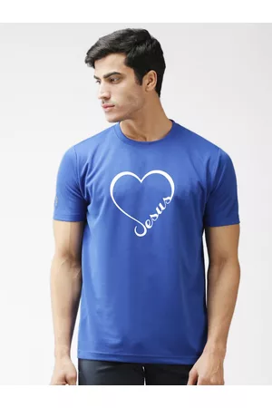 EPPE Men Blue Typography Printed Sports T-shirt